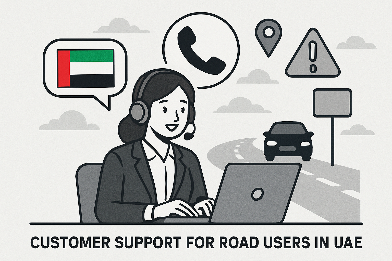 Customer support for road users in UAE